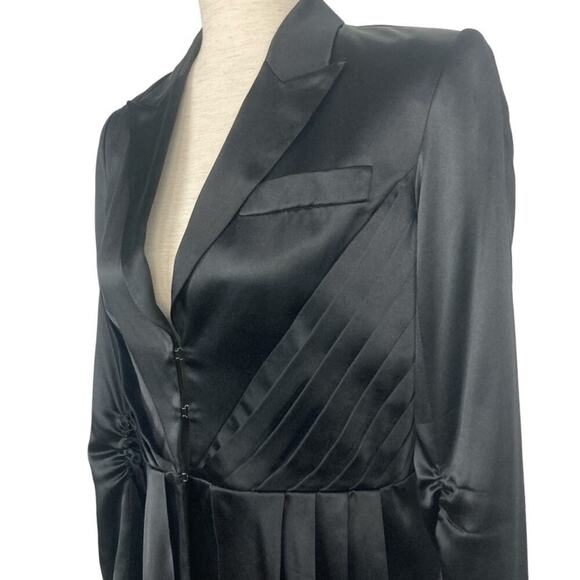 ALICE + OLIVIA Silk Blazer Jacket in Black - Size XS - Picture 10 of 10